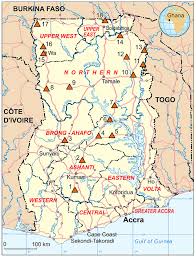 Map Of Ghana Showing The Study Sites Triangles
