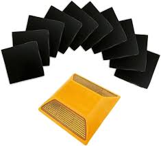 Amazon.com: Adhesive Sticky Pads for Road Reflectors, 4" x 4" Butyl Sticky  Pads, 10 Pack, Stick Driveway Reflectors