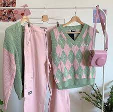A pink dress emulates strength and style. Pin By Valeria On She Can Beat Me But She Can T Beat My Outfit In 2021 Pastel Aesthetic Outfit Aesthetic Clothes Plaid Outfits