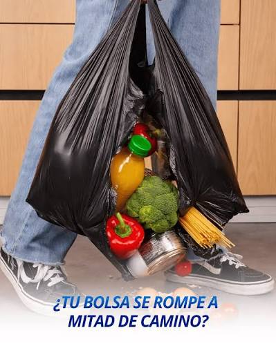 🤯 ¿A quién no le ha pasado esto? 👇 La pesadilla de la bolsa rota justo a  mitad de camino. 🤦♂️ No más desastres, no más productos perdidos.  Nuestras bolsas están diseñadas