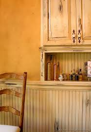 Then apply the crackle glaze according to the manufacturer's instructions. French Country Kitchen French Country Kitchens French Country Kitchen Kitchen Wallpaper Design