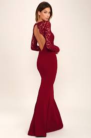 Whenever You Call Wine Red Lace Maxi Dress Red Lace Maxi Dress Red Dress Maxi Long Sleeve Lace Maxi Dress