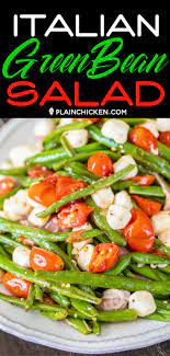 Italian Green Bean Salad Quick And Delicious Side Dish Green Beans Tomatoes Garlic Olive Oil Prosciut Bean Salad Green Bean Salads Green Beans Side Dish