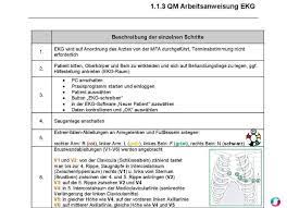 Ekg Anlegen Und Schreiben Arbeitsanweisung Qualitatsmanagement In Der Arztpraxis Teramed