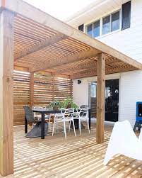Thin Slat Pergola Deck Pergola Garden Beds Raised Garden Beds