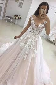 A Line Court Train Deep V Neck Sleeveless Layers Appliques Wedding Dress Wedding Gowns W284 White Lace Wedding Dress Wedding Dresses Taffeta Online Wedding Dress