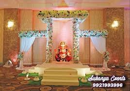 Handcrafted Eco Friendly Ganpati Decoration Online Nandini Events Ganpati decoration shop, pune, maharashtra.