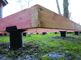 Construction De Terrasse Abri De Jardin Avec Des Fondations En Pvc Happax Fondation A Visser Dans Le Sol Rempla Terrasse Jardin Abri De Jardin Terrasse Bois