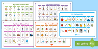 This involves thinking about what sound a word starts with, saying the sound out loud and then recognising how . Phase 1 5 Alphabet Phonics Sounds Mat Pack
