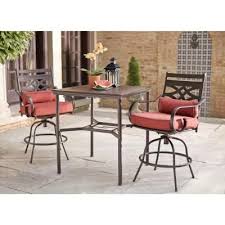 Hampton Bay Middletown 3 Piece Motion High Patio Dining Set D11200 3pc The Home Depot Patio Dining Set Balcony Chairs Outdoor Furniture