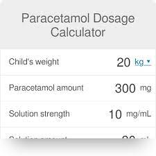 Paracetamol Dosage Calculator Calculator Medical Solutions