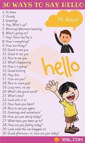 30 Ways To Say Hello In English Useful Hello Synonyms 7esl English Language Teaching English Vocabulary Learn English Vocabulary