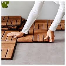 Runnen Decking Outdoor Brown Stained 9 Sq Feet Ikea Diy Deck Building A Deck Deck Design