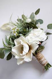 Succulent Bouquet Magnolia Bouquet Wildflower Bouquet White Green Wedding Bouquet Flower Bouquet Wedding Succulent Bouquet Wedding