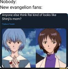Moºny New Evangelion Fans Anyone Else Think Rei Kind Of Looks Like Shinji S Mom Ifunny Evangelion Neon Evangelion Neon Genesis Evangelion