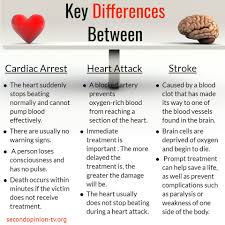 Heart attack is the death of heart muscle due to a blocked coronary artery, cardiac arrest is a heart arrhythmia that causes the heart to stop. Bcbssc On Twitter What Are Some Of The Differences Between Cardiac Arrest Heart Attack And Stroke