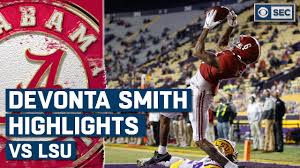 Alabama senior devonta smith has become the fourth receiver to win the heisman, joining michigan's desmond smith is the third alabama player to win the heisman, all since 2009. Devonta Smith Highlights Vs Lsu Tigers 2020 Regular Season Week 14 Cbs Sports Hq Youtube