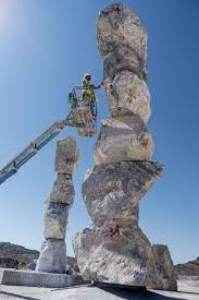 Most people visit las vegas for casinos and crazy night clubs, but drive 10 miles beyond the sin city walls and you'll come face to face with one of nevada's most. Between The Natural And Artificial With Ugo Rondinone Ignant Ugo Rondinone Colorful Mountains Sculptures