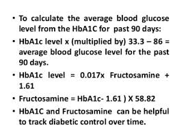 Fructosamine To A1c Conversion End My Diabetes