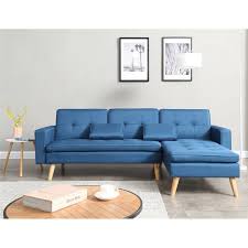 Nora Canape D Angle Reversible Scandinave En Tissu Bleu Convertible Canape Bleu Tissu Bleu Canape Bleu Clair