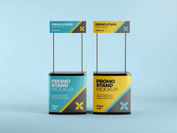 Promo Stand With Editable Mockup Psd Paid Paid Ad Stand Psd Mockup Promo In 2020 Mockup Advertising Creative Words