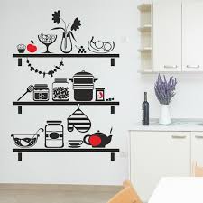 Kitchen Shelves Wall Decal Kitchen Decor Kitchen Wall Decal Etsy Kitchen Wall Decals Wall Shelves Wall Decals