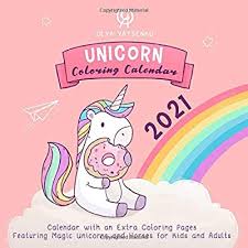 Add to wishlist unicorn coloring book is a coloring application with 60 images of unicorn horses and little ponies. Buy Unicorn Coloring Calendar Calendar With An Extra Coloring Pages Featuring Magic Unicorns And Horses For Kids And Adults 2021 Unicorn Calendars Series Paperback August 9 2020 Online In Turkey B08fp7p563