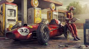 Red formula 1 racing car, ferrari f1, michael schumacher, monaco. Wallpaper Ferrari F1 Racing Car Retro Driver 3840x2160 Uhd 4k Picture Image