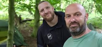 Camping in our local woods.