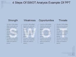 4 Steps Of Swot Analysis Example Of Ppt Powerpoint Slides