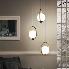Insuppo Round Ring Ball Pendant Lamp Hanging Pendant Lamp Glass Ball Pendant Lighting Contemporary Light Fixtures
