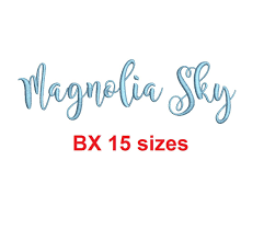 Click image to view entire design set. Magnolia Sky Bx Embroidery Font By Digitizingwithlove Thehungryjpeg Com