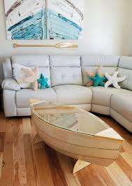 40d x 217h x 40w. Creative Boat Glass Top Display Coffee Tables Coastal Decor Ideas Interior Design Diy Shopping