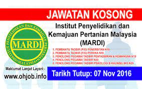 Paparan aplikasi yang mudah di fahami. Jawatan Kosong Institut Penyelidikan Dan Kemajuan Pertanian Malaysia Mardi 07 November 2016 Jawatan Kosong Kerajaan Swasta Terkini Malaysia 2021 2022