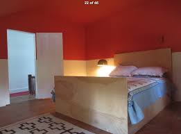 Two Toned Walls In Orange Bedroom Wall Two Tone Walls Home