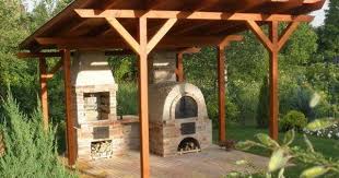 Exterier A Zahrada Backyard Patio Pergola Outdoor Fireplace