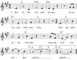 Wer Lieben Will Muss Leiden Noten Liedtext Midi Akkorde