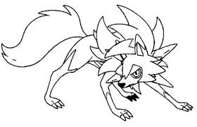 While rewatching the japanese trailer i noticed that in the scene where the kid and his mom stand in front. Lycanroc Sun Coloring Page