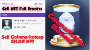 Sell Coinmarketcap Enjin Nft Cmc Diamond Nft Sell Youtube