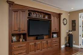 Stylish Purple White Tv Wall Cabinet With Doors For Deluxe Small Living Room Of Outstanding Tv Wall C Tv Wall Cabinets Built In Bookcase Built In Media Cabinet