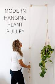 How To Hang Our New Wooden Ball Rope Modern Hanging Plant Pulley Vintage Revivals