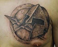 Large greek shield from trojan war. Spartan Shield Tattoo Spartan Chest Tattoo Spartan Tattoo Chest Piece Tattoos Spartan Helmet Tattoo