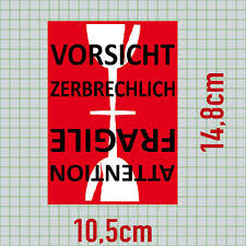 Es wird „stille post mit einem zungenbrecher gespielt. Aufkleber Sticker 15cm Achtung Vorsicht Glas Zerbrechlich Bruchgefahr Umzug Post Ebay