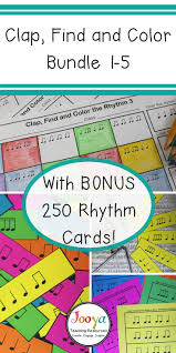 Get Your Bonus 250 Rhythm Cards With The Clap Find And Color Rhythm Worksheets Bundle Your St Music Theory Worksheets Rhythm Worksheets Teaching Music Theory