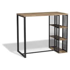 Mange Debout Laura Noir Et Miel Table Salle A Manger Et Cuisine Meuble Gifi Table Haute Cuisine Meuble Bar Cuisine Table Bar Cuisine