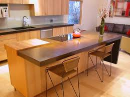 Concrete Island With Butcher Block Insert Countertops Diy Countertops Kitchen Countertops