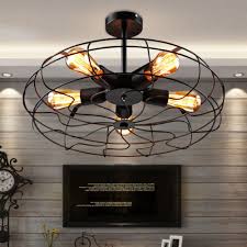 Industrial Vintage Metal Fan Pendant Lamp Steampunk Ceiling Chandelier Light Ebay 5.5 e12 6x25w not included (partial assembly required).