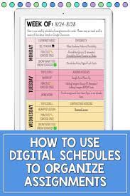 How To Organize Assignments With Digital Schedules Up Up And Array Classroom Organization High School Google Classroom Assignments Learning Targets