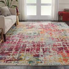 Décor in pink for the living room can give your home a fun and unexpected twist while keeping the backdrop distinctly neutral. Nourison Celestial Colorful Abstract Pink Multicolor Area Rug Walmart Com Modern Rugs Multicolored Rugs Rugs On Carpet