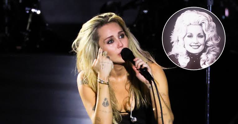 Miley Cyrus Weeps As She Honors Godmother Dolly Parton With "Jolene"